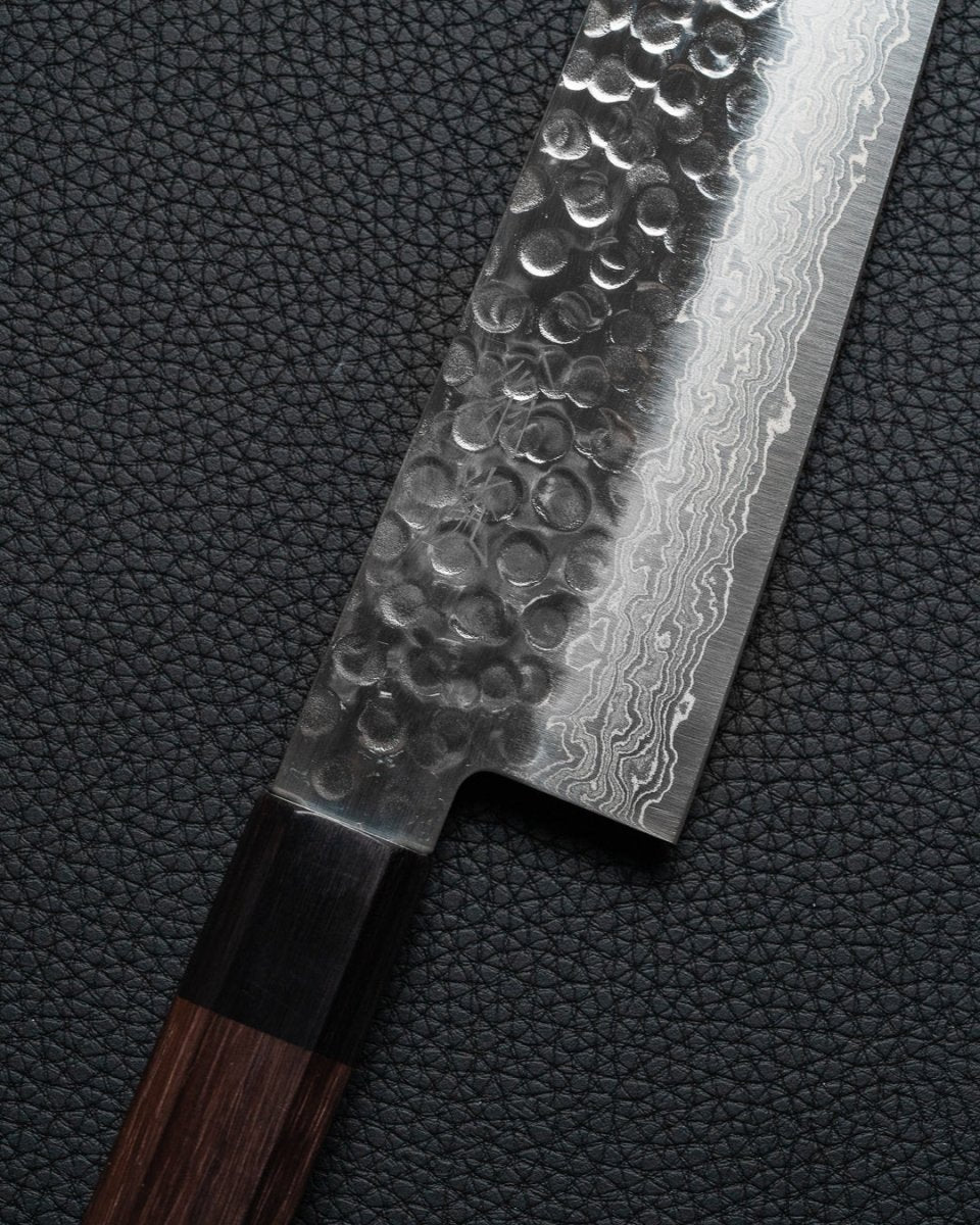 OUL Rosewood Damascus Tsuchime Gyuto 240 mm tomatosharp