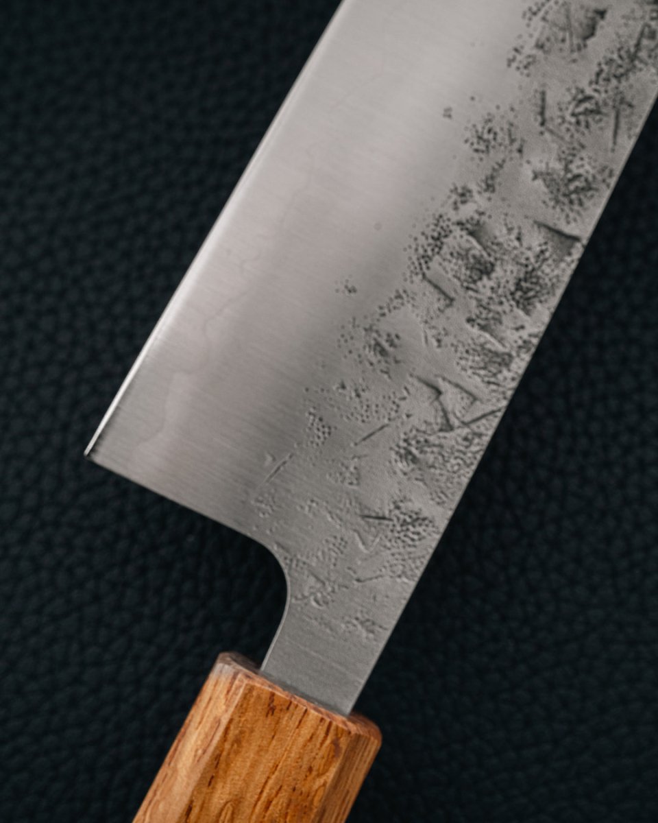 OUL SLD Nashiji Burnt Oak Santoku 165 mm OUL