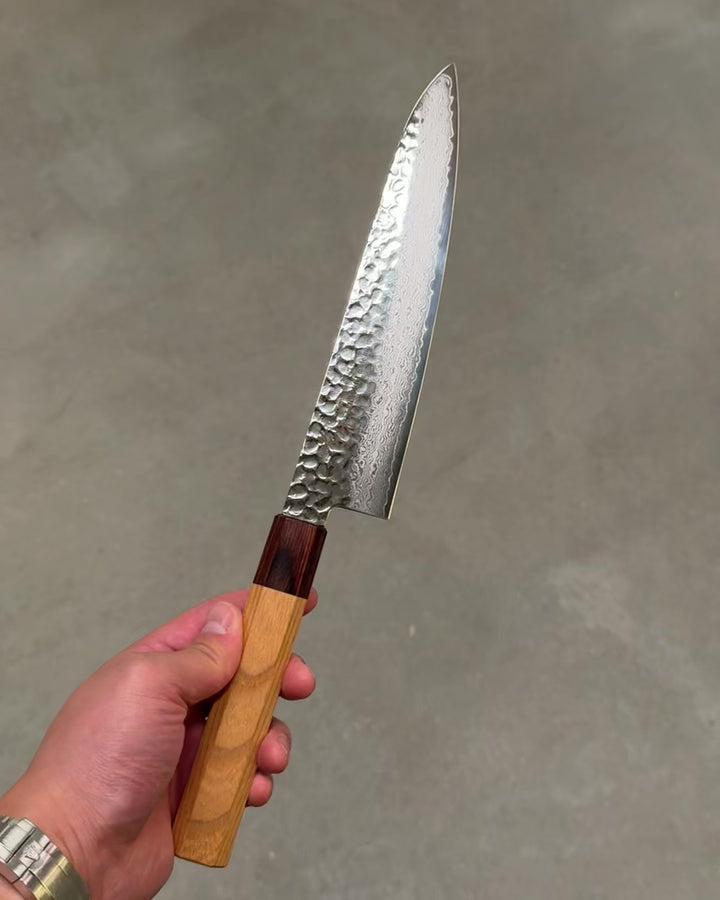 Kokkekniv 210 mm, SAKAI TAKAYUKI VG10 Damascus Wa Gyuto