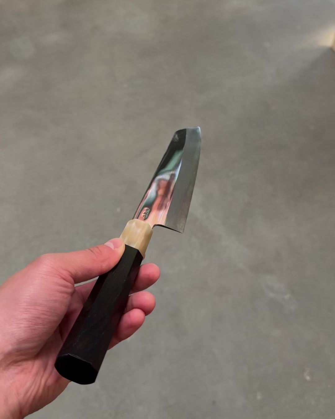 Kokkekniv 210 mm, SATOSHI NAKAGAWA Ginsan Mirror Ibenholt Kiritsuke Gyuto