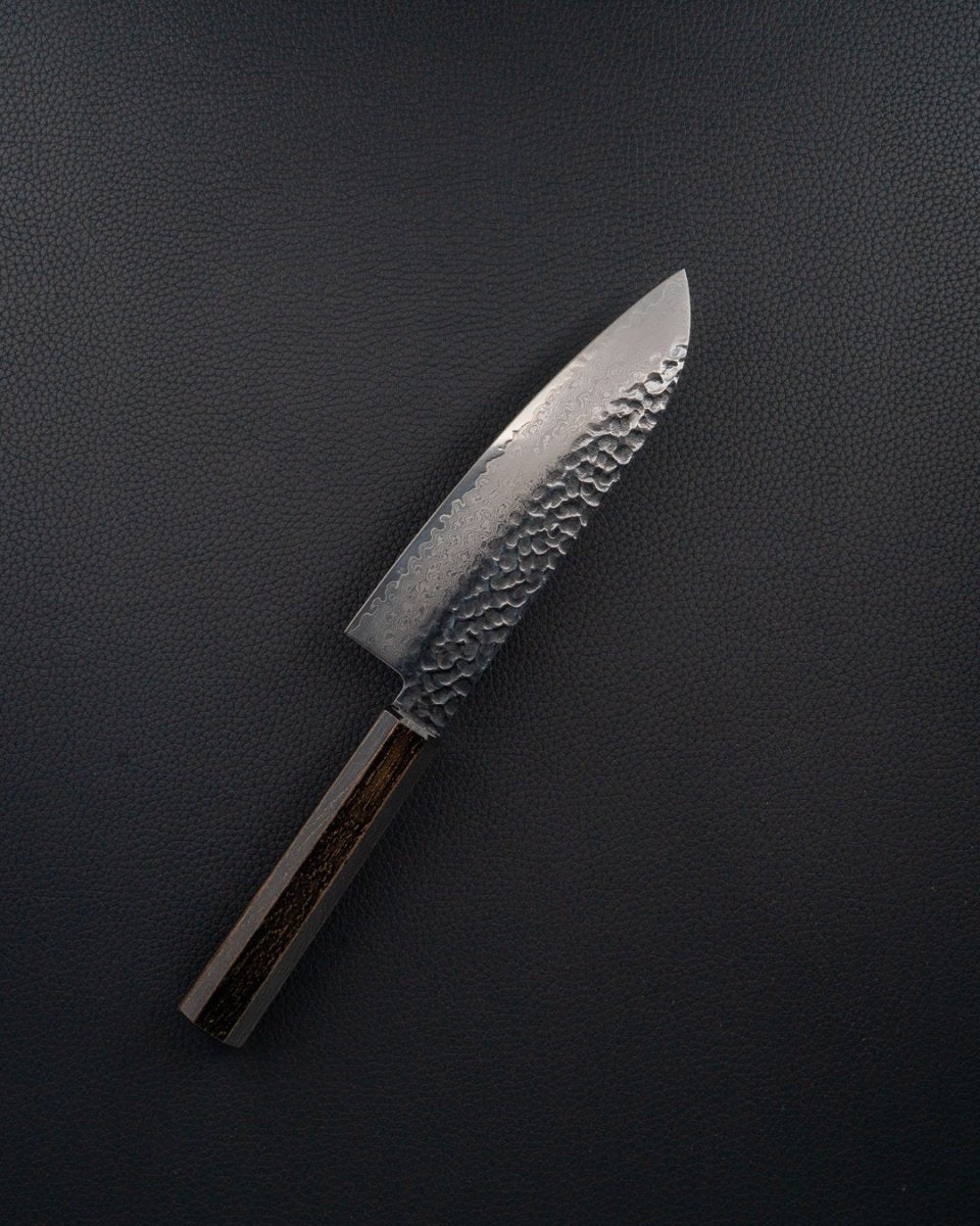 SAKAI TAKAYUKI Nanairo Damascus Sumikin Santoku 170 mm tomatosharp