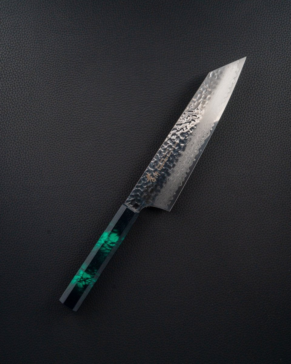 SAKAI TAKAYUKI Nanairo VG10 Damascus Green Bunka 190 mm tomatosharp