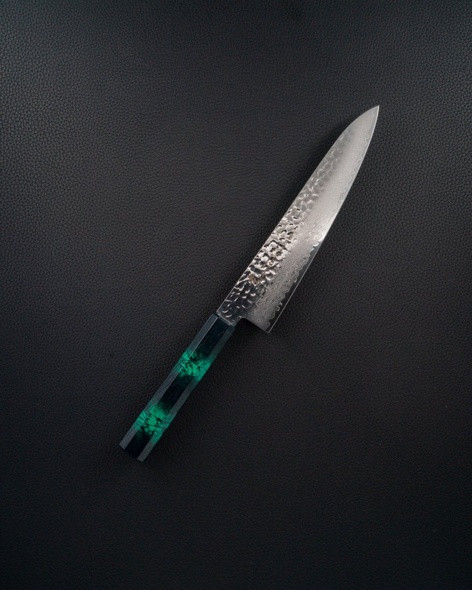 SAKAI TAKAYUKI Nanairo VG10 Damascus Green Gyuto 210 mm tomatosharp