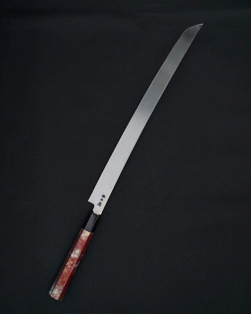 Sakai Takayuki Rinka Ginsan Sakimaru Takohiki 390mm tomatosharp