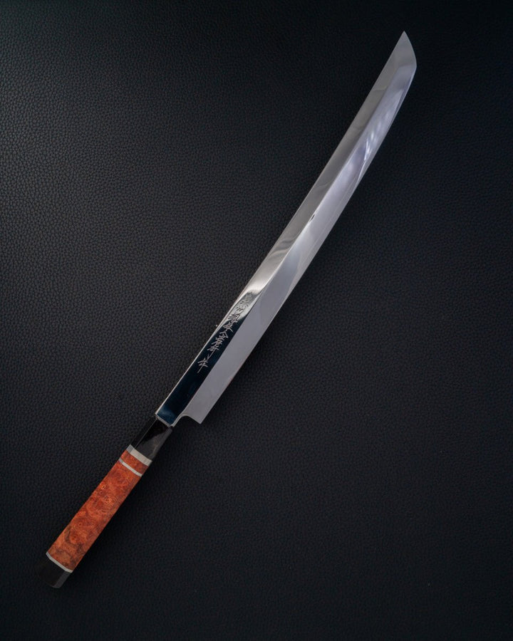 SAKAI TAKAYUKI Zangetsu Ginsan Mirror Yanagiba 360 mm Sakai Takayuki