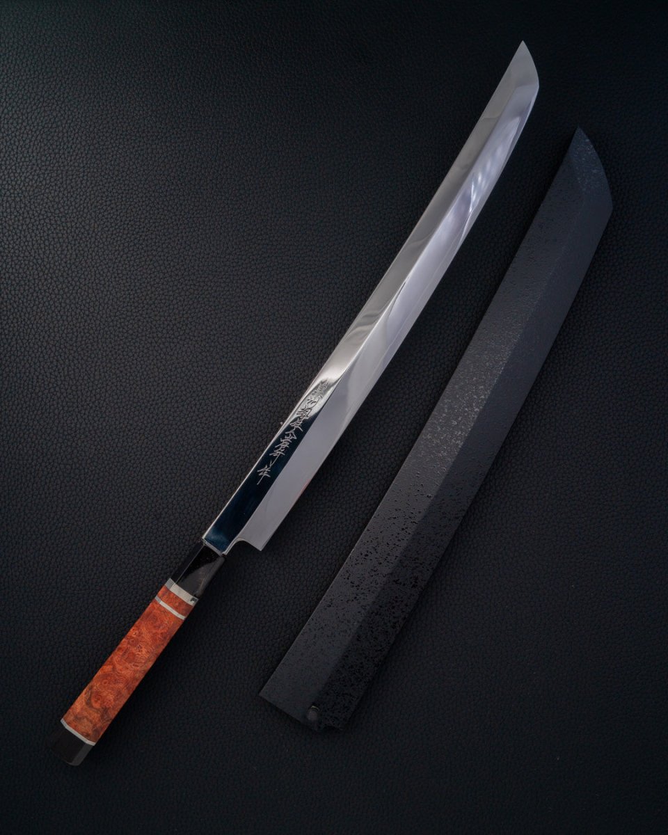 SAKAI TAKAYUKI Zangetsu Ginsan Mirror Yanagiba 360 mm Sakai Takayuki