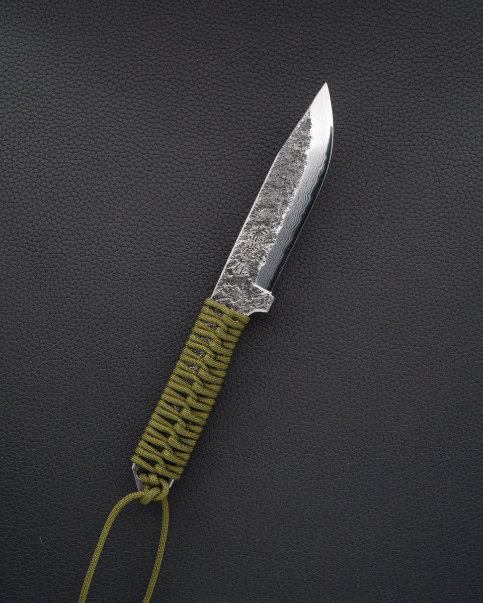 SEKI KANETSUNE Karasu Damascus Blue Steel Turkniv 120 mm tomatosharp