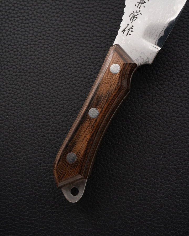 SEKI KANETSUNE Seseragi Damascus Blue Steel Flåkniv 70 mm tomatosharp