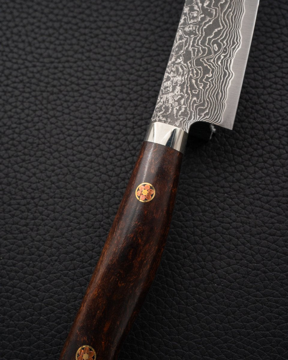 SHIGEKI TANAKA SG2 Damascus Ironwood Petty 135 mm tomatosharp