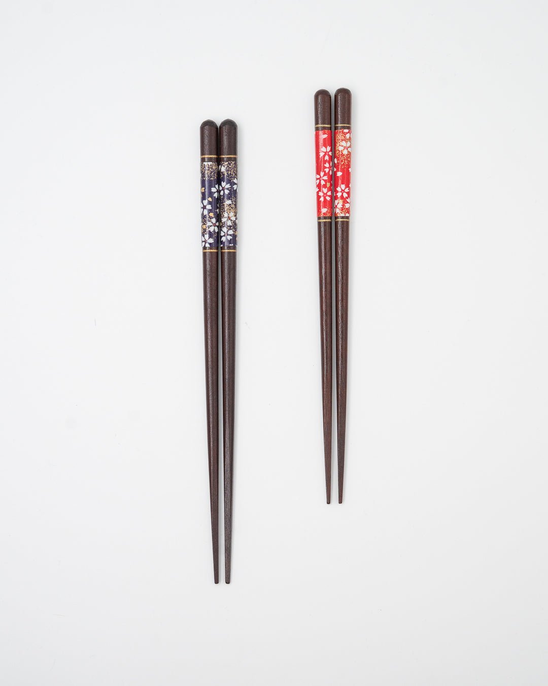 Spisepinner 2 par, Japansk gaveeske av tre Ishida