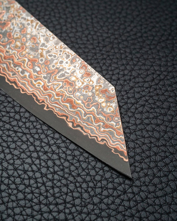 TAKESHI SAJI Rainbow Damascus Nashiji Bunka 165 mm Takeshi Saji
