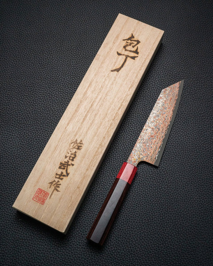 TAKESHI SAJI Rainbow Damascus Nashiji Bunka 165 mm Takeshi Saji