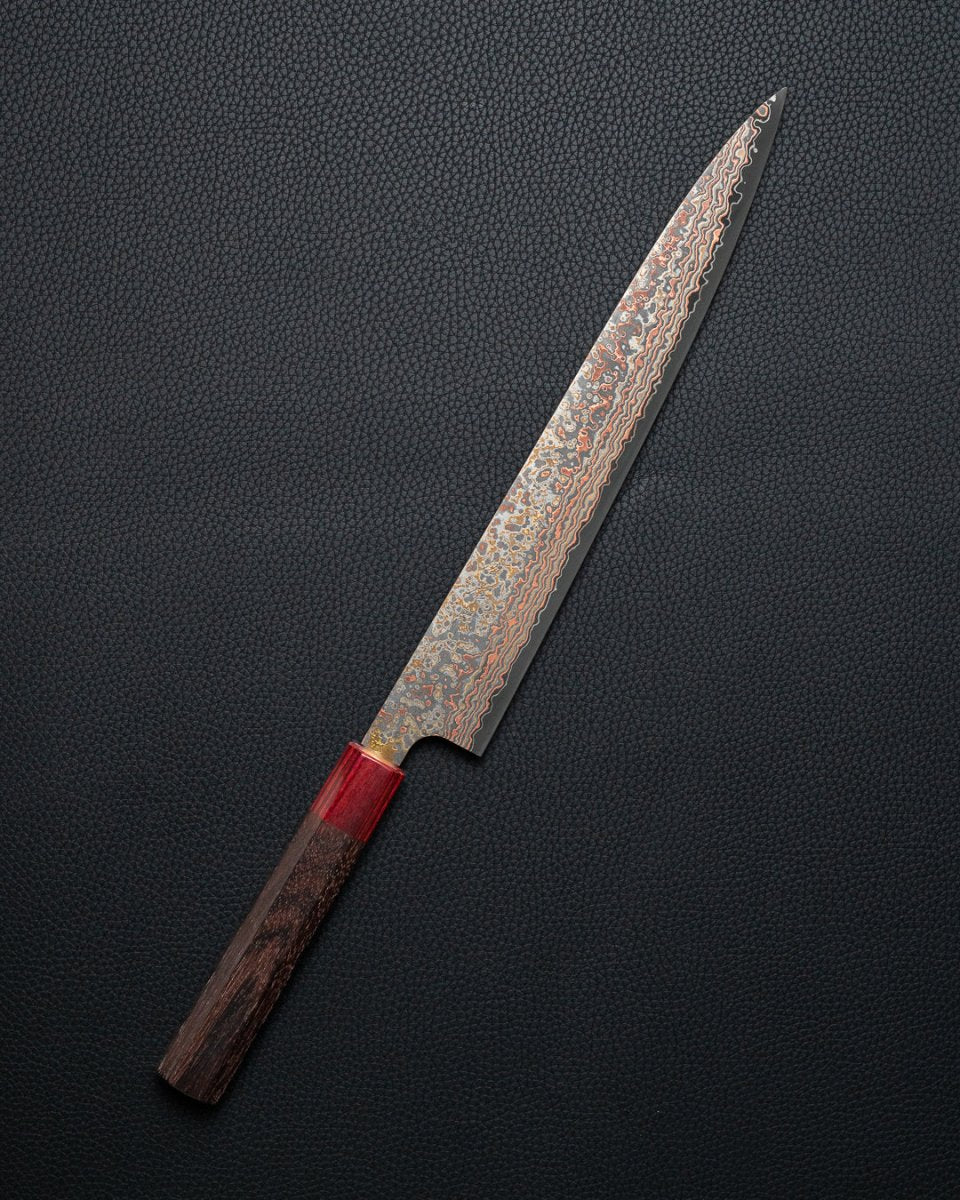 TAKESHI SAJI Rainbow Damascus Sujihiki 270 mm tomatosharp