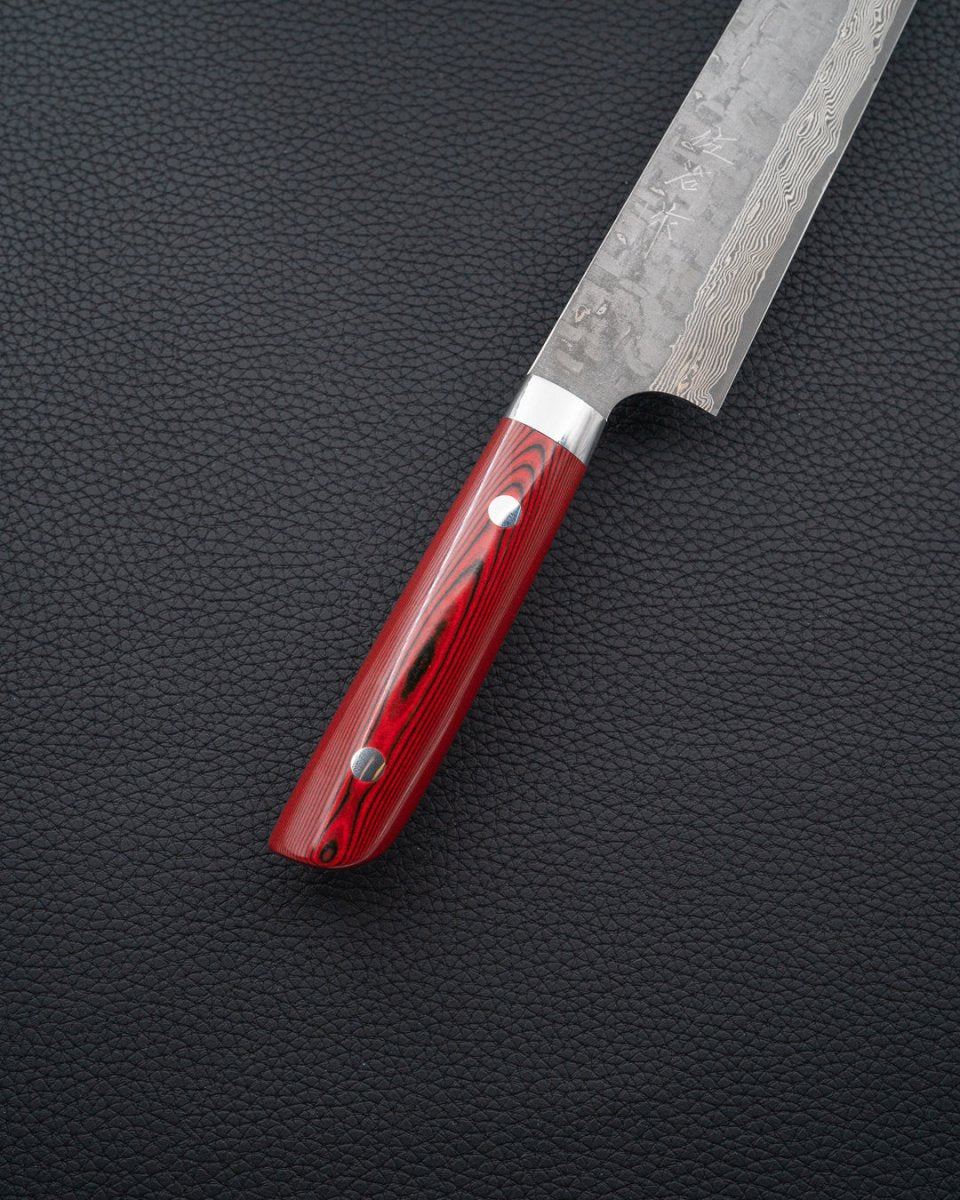 TAKESHI SAJI VG10 Cross Red Micarta Sujihiki 270 mm tomatosharp