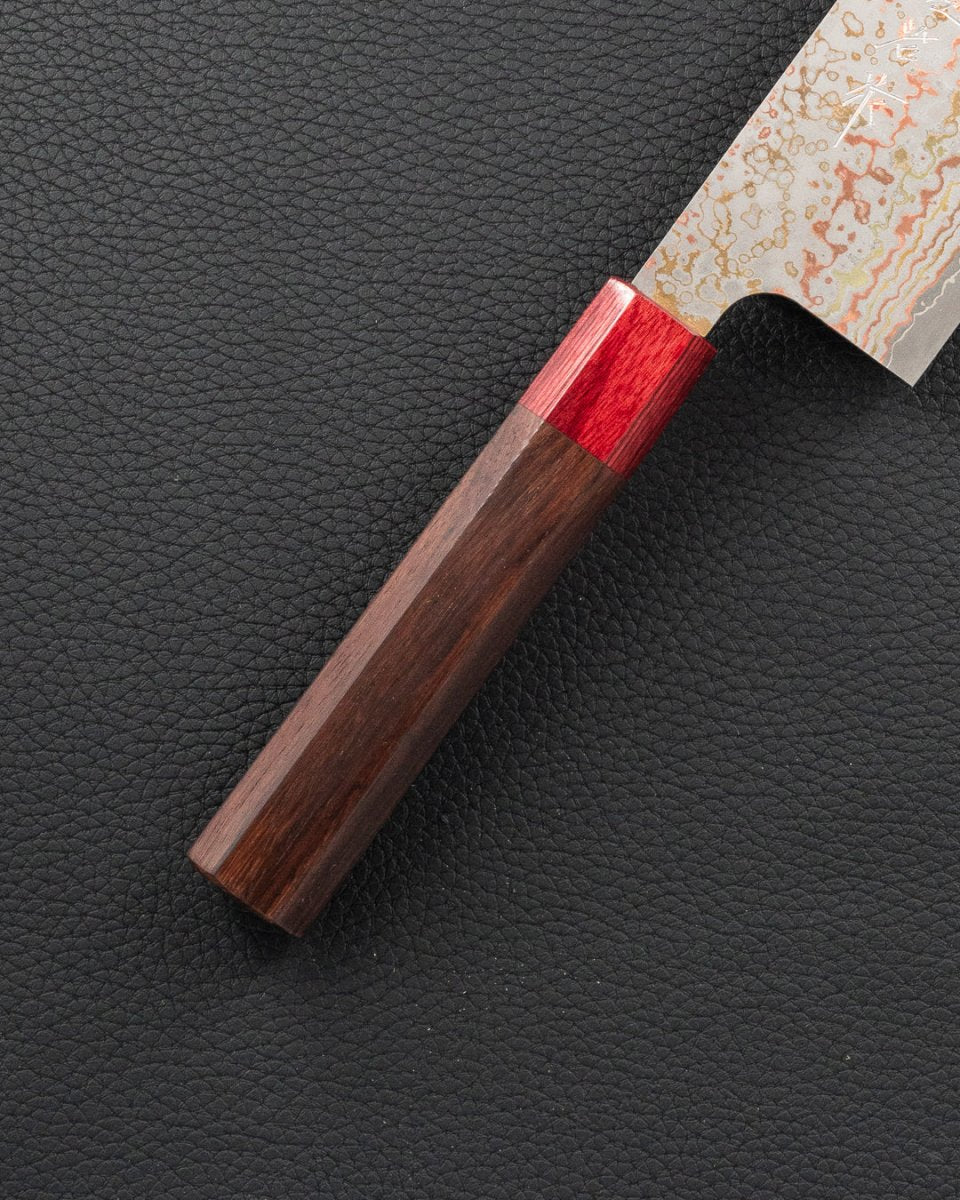 TAKESHI SAJI VG10 Rainbow Damascus Nashiji Nakiri 165 mm tomatosharp