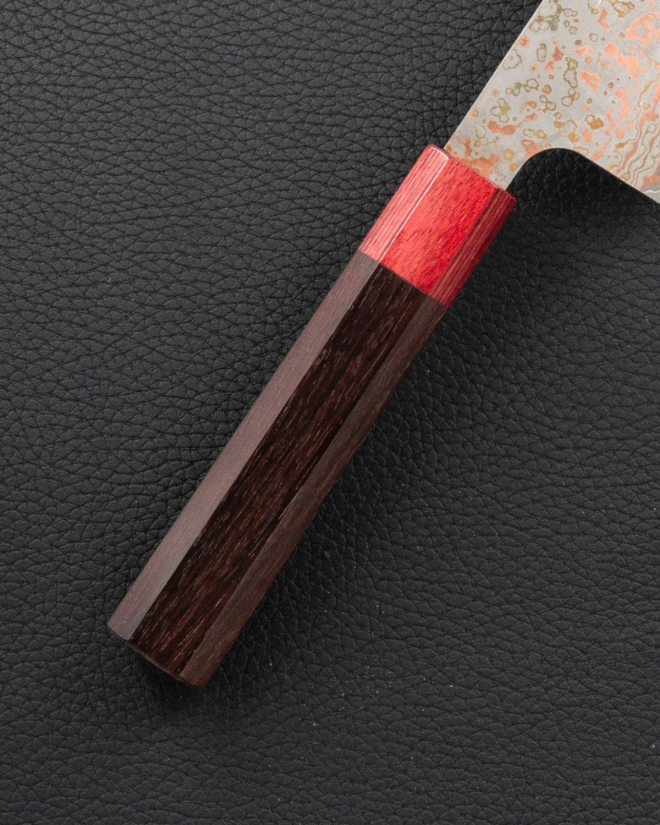 TAKESHI SAJI VG10 Rainbow Damascus Nashiji Santoku 165 mm tomatosharp