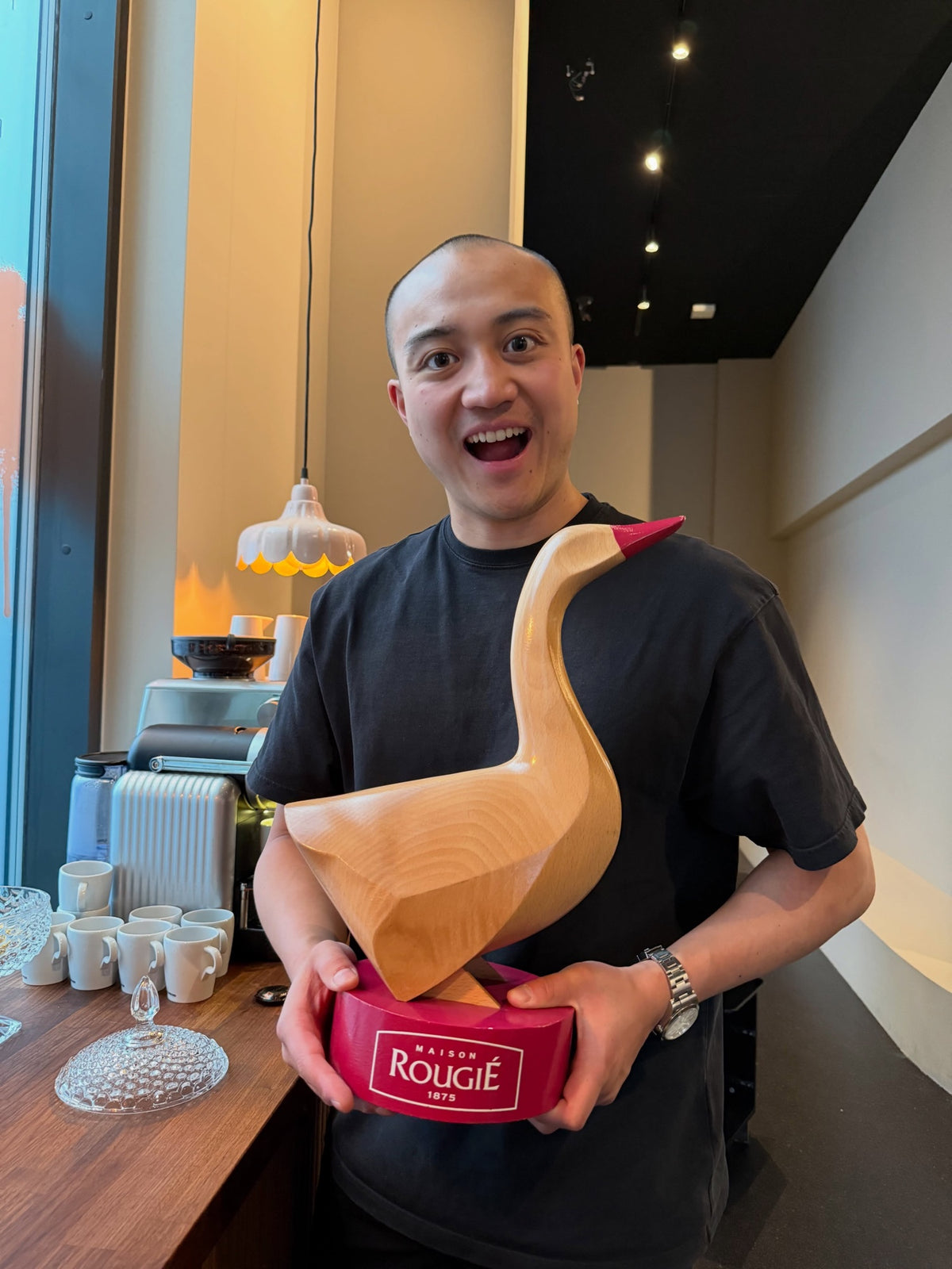 David fra Tomatosharp holder gåsetrofeet fra Maison Rougié