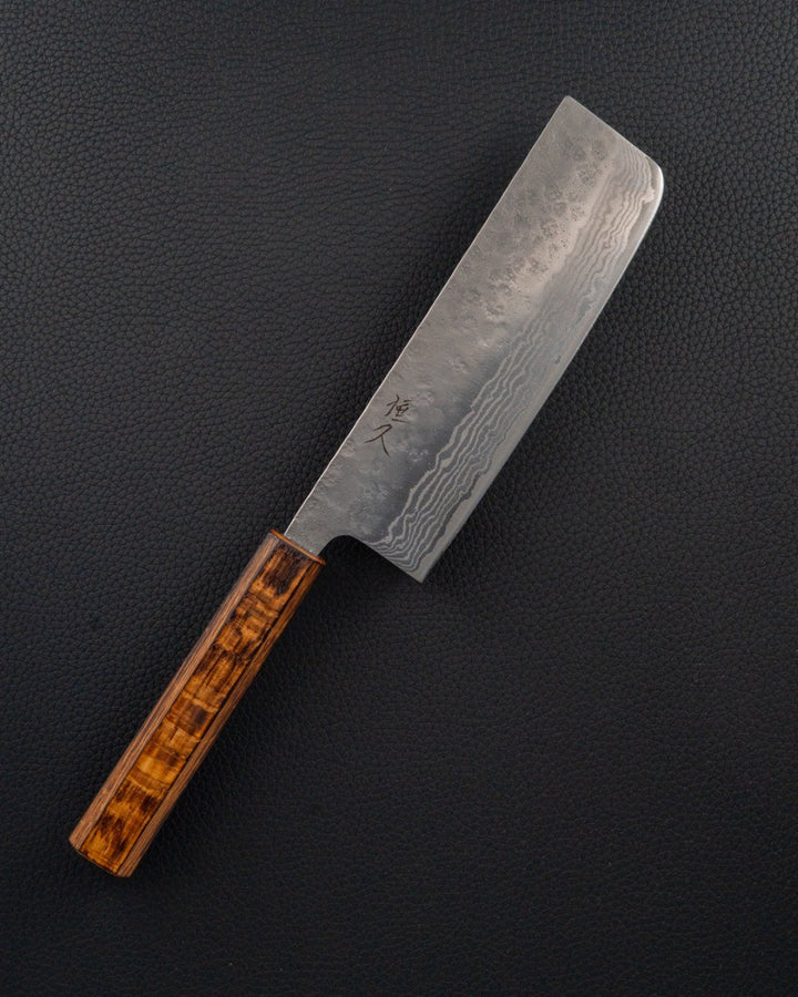 TSUNEHISA 440C Tsuchime Damascus Nakiri 165 mm Tsunehisa