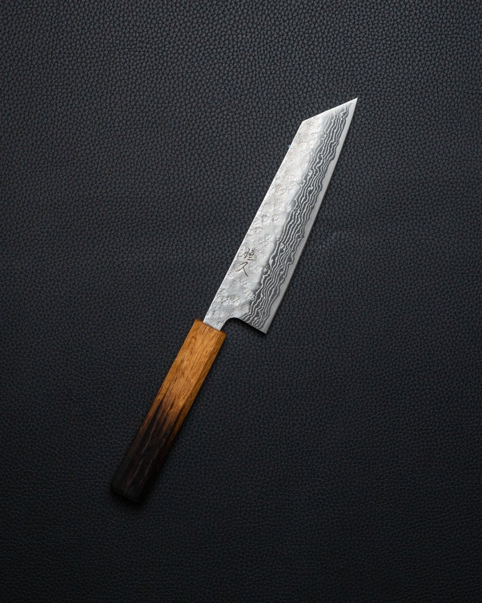 TSUNEHISA Tsuchime Damascus Burnt Oak Bunka 170 mm Tsunehisa