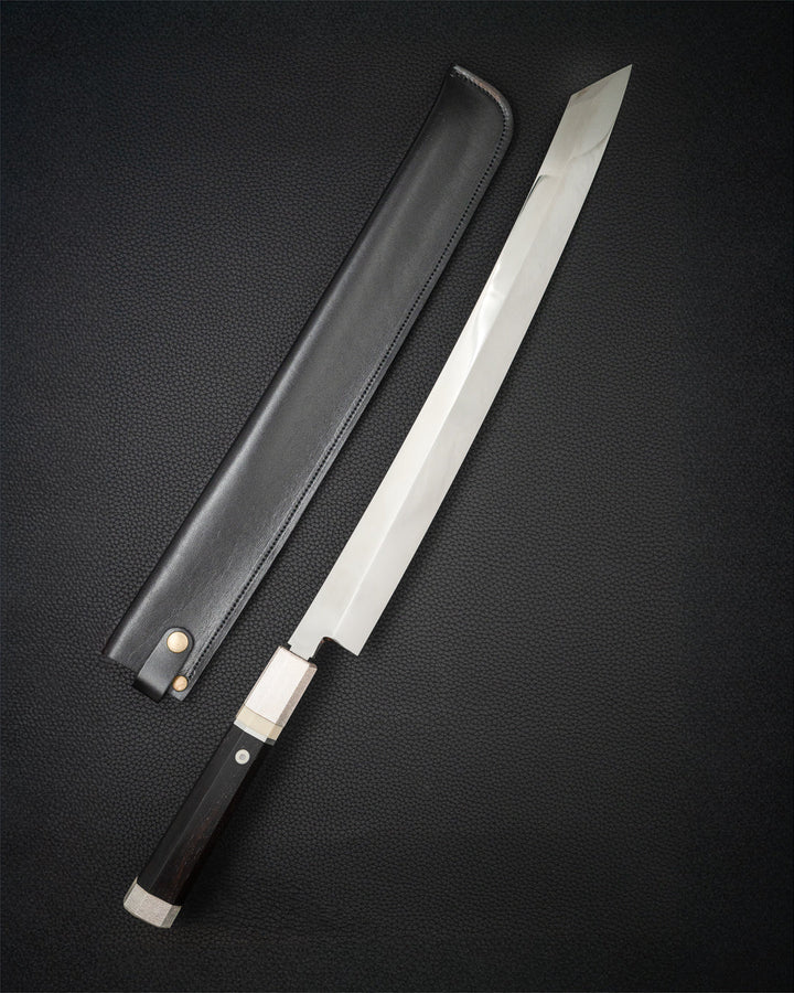 Yanagiba 390 mm, SAKAI TAKAYUKI Honyaki Mirror Kiritsuke Zangetsu SAKAI TAKAYUKI