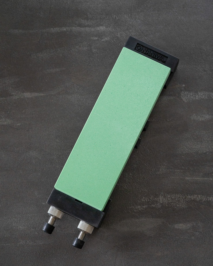 Naniwa stone holder with green whetstone