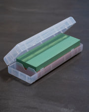 Naniwa green and red whetstone inside plastic case