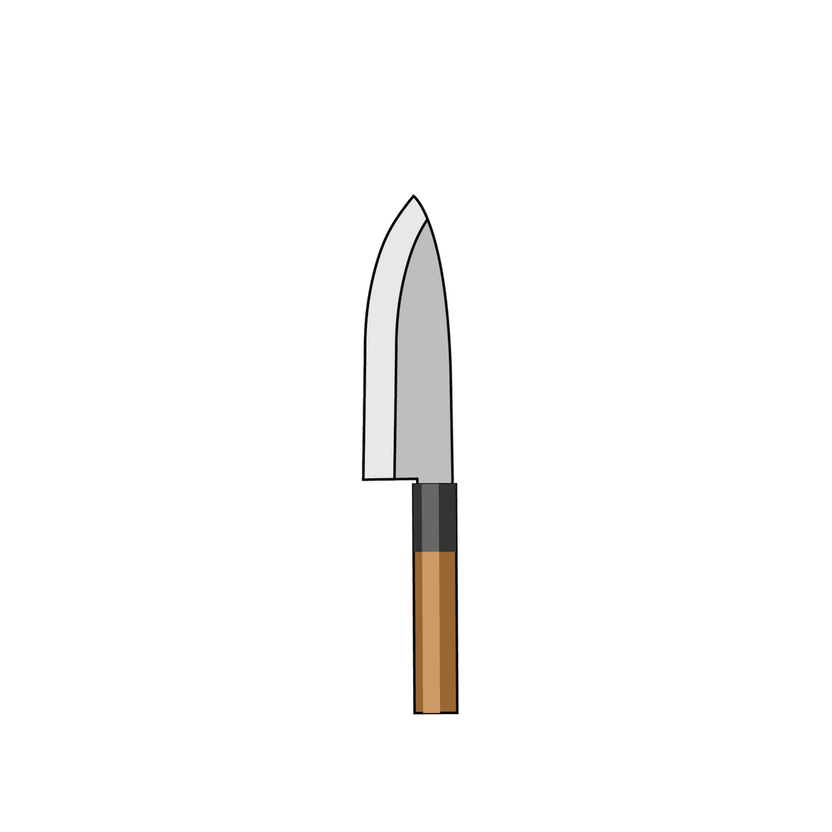 Sliping av enegget kniv (yanagiba, deba, usuba) Tomatosharp